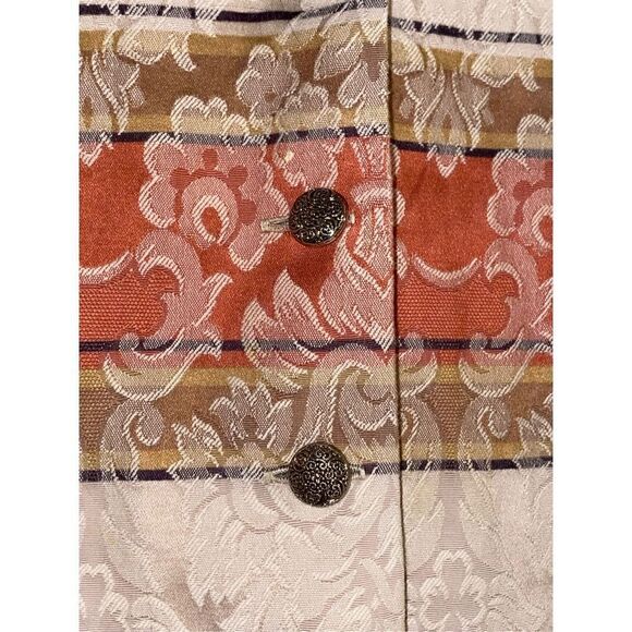 Vintage Anxiety Brocade Striped Tapestry Vest - Picture 5 of 5